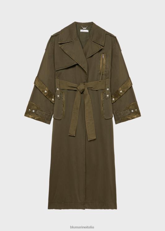 Blumarine donne trench lungo con cintura abbigliamento 0L44T179