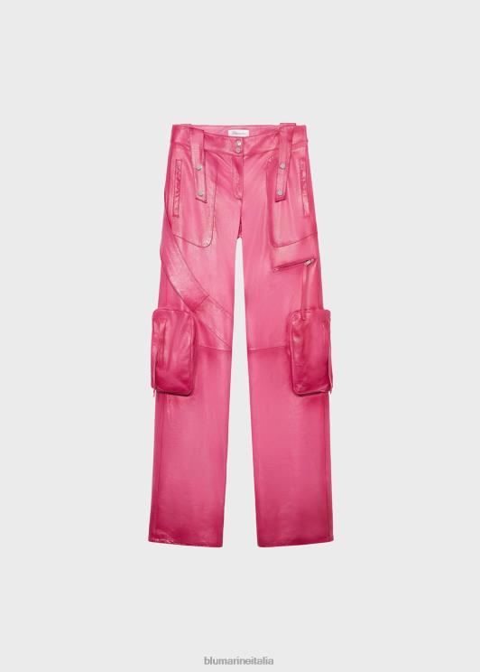 Blumarine donne pantaloni cargo in pelle abbigliamento 0L44T158